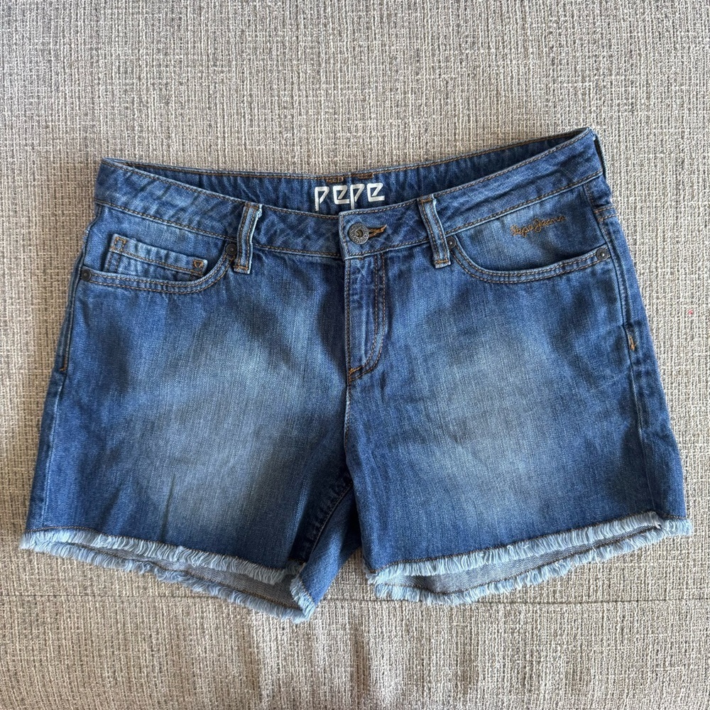 Pepe Jeans Women's Classic Blue Jean Shorts‎